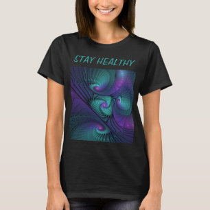 T-shirt Violet rencontre l'art abstrait fractal moderne tu