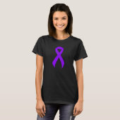 T-shirt Violet Ribbon Support Sensibilisation, lymphome Ho (Devant entier)
