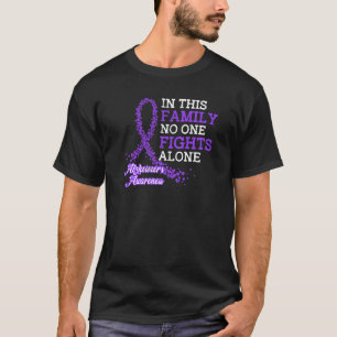 T-shirt Violet Ruban Famille Alzheimer Sensibilisation