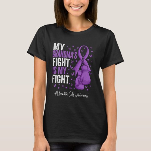 T-shirt Violet Ruban Grand-mère Ulcerative Colitis Aware (Devant)