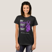 T-shirt Violet Ruban Père Surdose Sensibilisation (Devant entier)