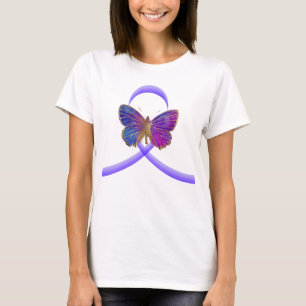 T-shirt Violet Ruban Violet Violence domestique Sensibilis