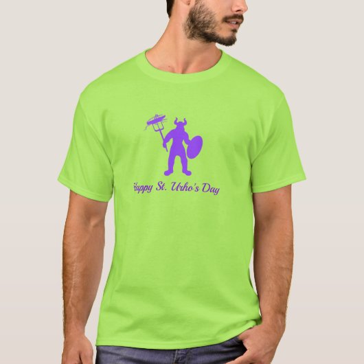 T-shirt violet Silhouette St. Urho's Day (Devant)