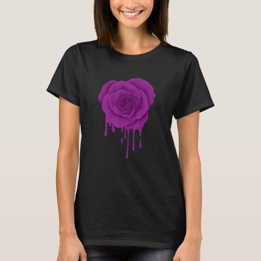 T-shirt Violet violet fondu Rose Flower Gardener Botanis (Devant)