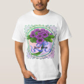T-shirt Violets fleurs Bouquet (Devant)