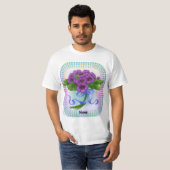 T-shirt Violets fleurs Bouquet (Devant entier)