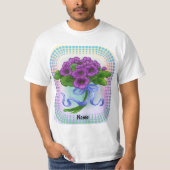 T-shirt Violets fleurs Bouquet (Devant)