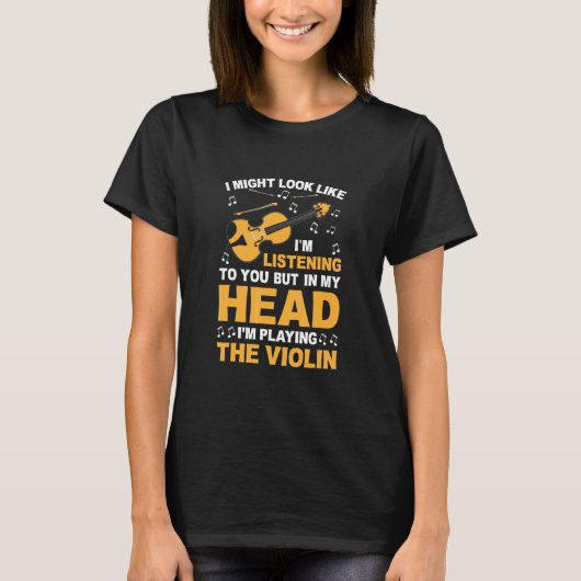 T-shirt Violin Player Violinist Instrument (Devant)