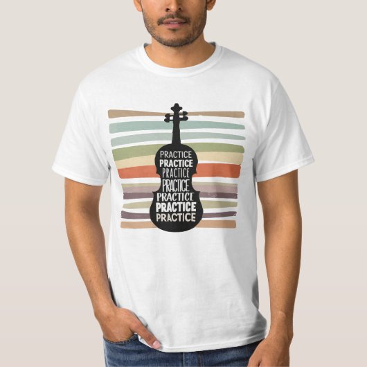 T-shirt violin retro (Devant)