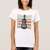 T-shirt violin retro (Devant)