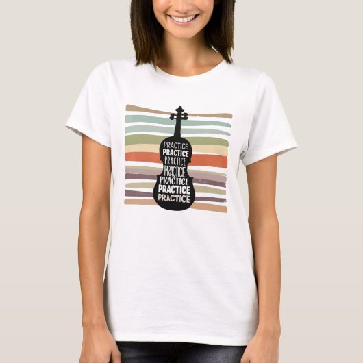 T-shirt violin retro (Devant)
