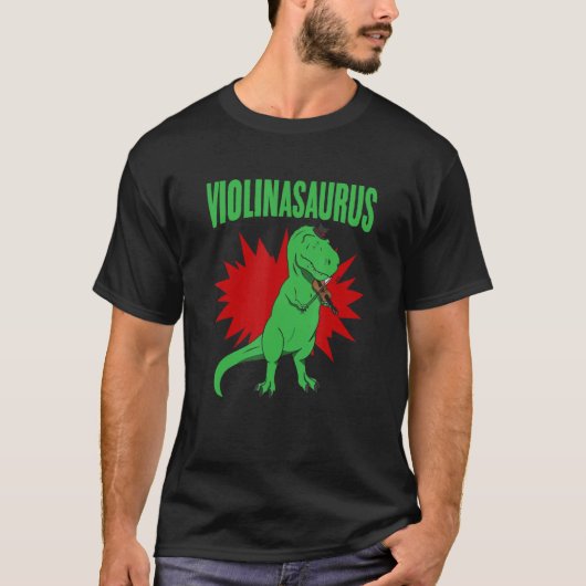 T-shirt Violinasaurus Violinist Dinosaur Orchestra Viola T (Devant)