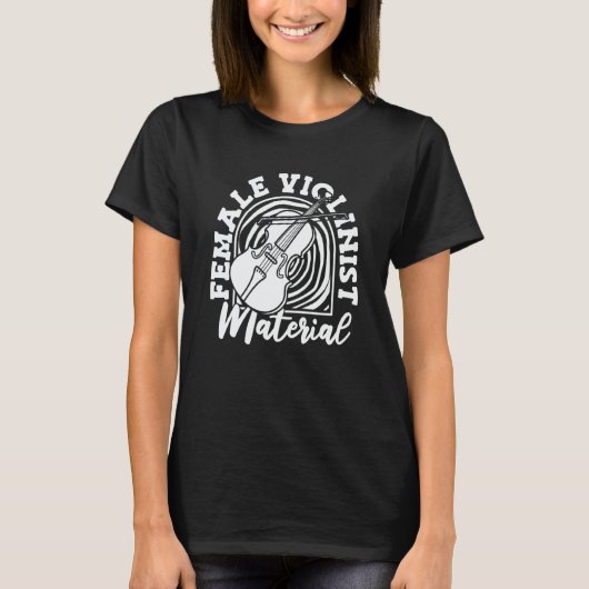 T-shirt Violinist Female  Fiddler Fiddle Violin (Devant)