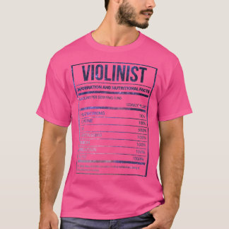 T-shirt Violinist Funny Violin Nutrition Label