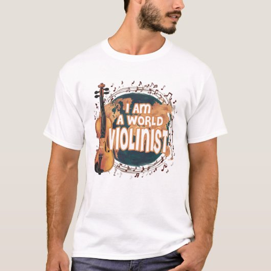 T-shirt violinist world (Devant)