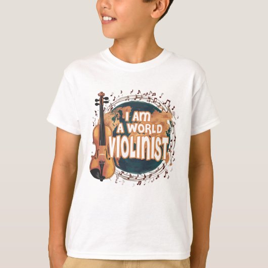 T-shirt violinist world (Devant)