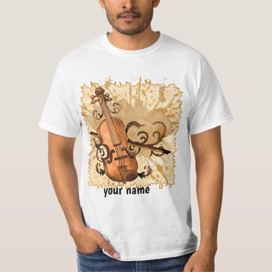 T-shirt Violon à spirale (Devant)