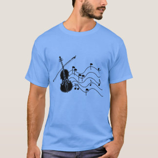 T-shirt Violon avec notes de musique cadeau