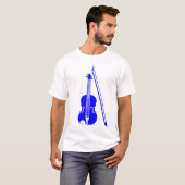T-shirt Violon - Bleu (Devant entier)