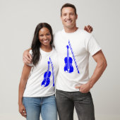 T-shirt Violon - Bleu (Unisexe)