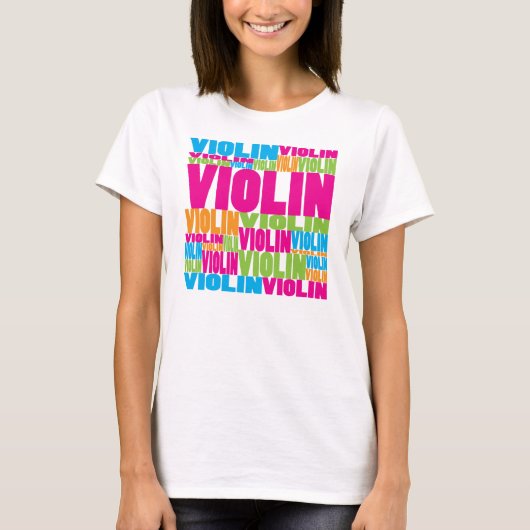 T-shirt Violon coloré (Devant)