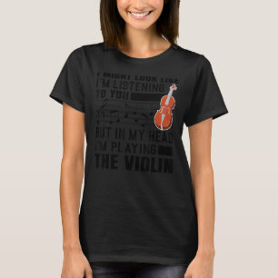 T-shirt Violon cool Pour Hommes Joueuse Violoniste Viola C
