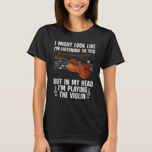 T-shirt Violon cool Pour Hommes Joueuse Violoniste Viola C