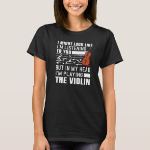 T-shirt Violon cool Pour Hommes Joueuse Violoniste Viola C