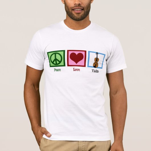 T-shirt Violon d'amour de paix (Devant)