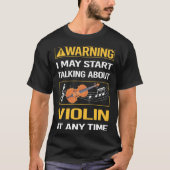 T-shirt Violon d'avertissement amusant (Devant)