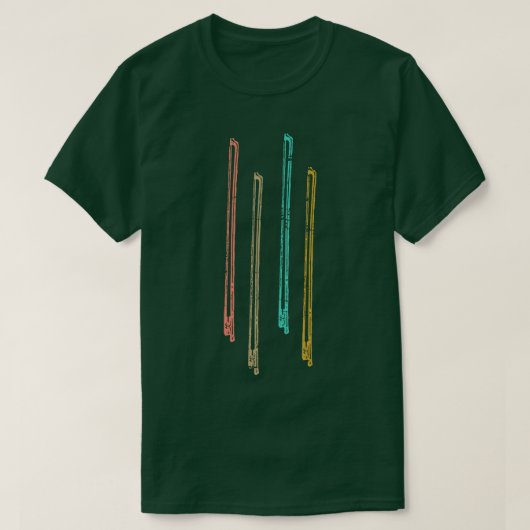 T-shirt Violon de violon rétro (Design devant)