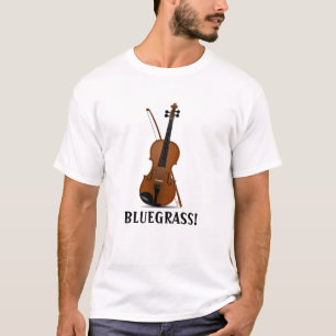 T-shirt Violon et arc de violon de musique de BLUEGRASS
