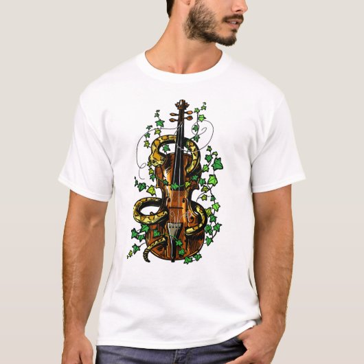 T-shirt Violon et serpent (Devant)
