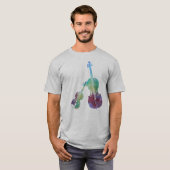 T-shirt Violon et violoncelle de Colorwashed (Devant entier)