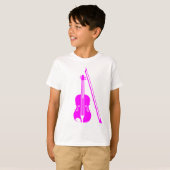 T-shirt Violon - Magenta (Devant entier)