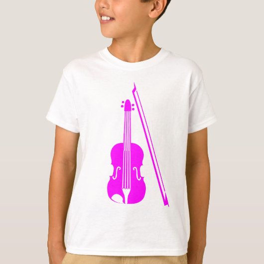 T-shirt Violon - Magenta (Devant)