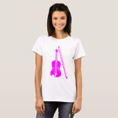 T-shirt Violon - Magenta (Devant entier)