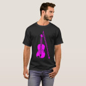T-shirt Violon - Magenta (Devant entier)