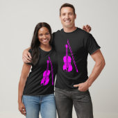 T-shirt Violon - Magenta (Unisexe)