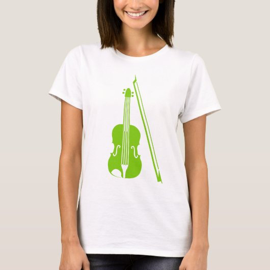 T-shirt Violon - Martian Green (Devant)