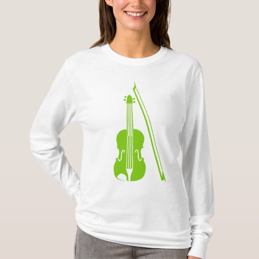 T-shirt Violon - Martian Green (Devant)