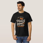 T-shirt Violon - Mon Endroit Heureux Est Chez Moi (Devant entier)