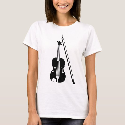 T-shirt Violon - Noir (Devant)