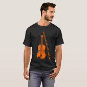 T-shirt Violon - Orange (Devant entier)