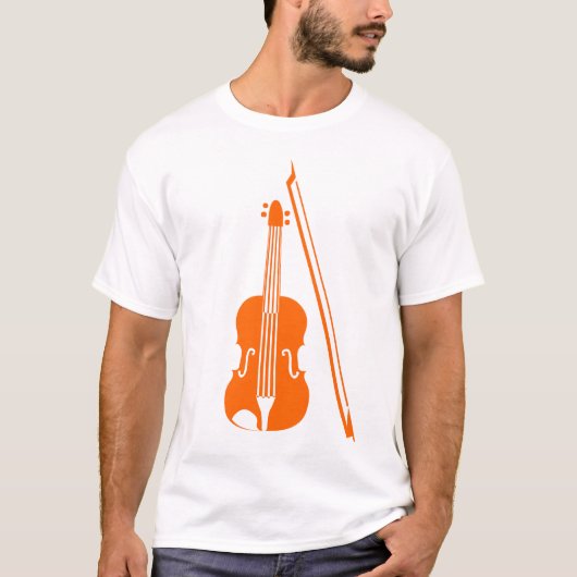 T-shirt Violon - Orange (Devant)
