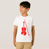 T-shirt Violon - rouge (Devant entier)