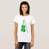 T-shirt Violon - Vert herbe (Devant entier)