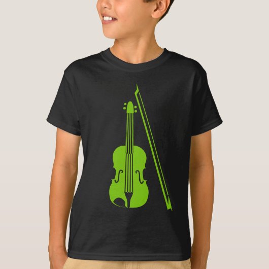 T-shirt Violon - Vert Martien (Devant)