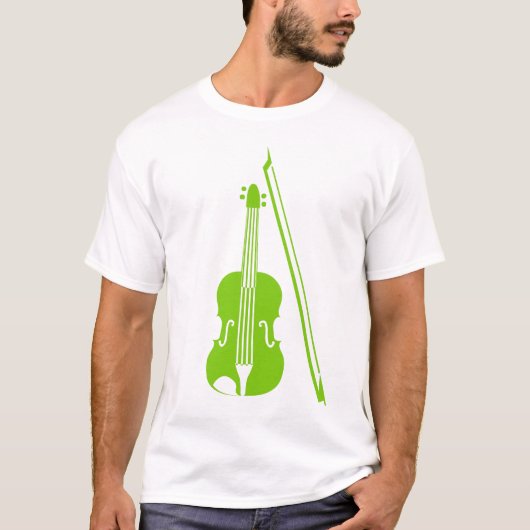 T-shirt Violon - Vert Martien (Devant)