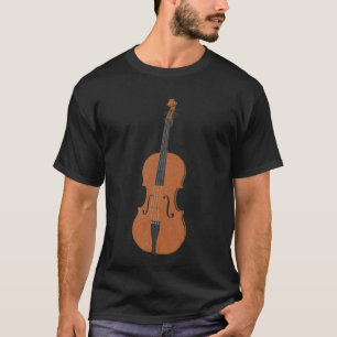 T-shirt Violon : Violon en bois : 3d angle modèle #5 :